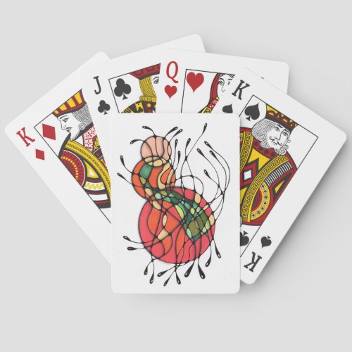 Abstract Neurographic Art Colorful Playing Cards