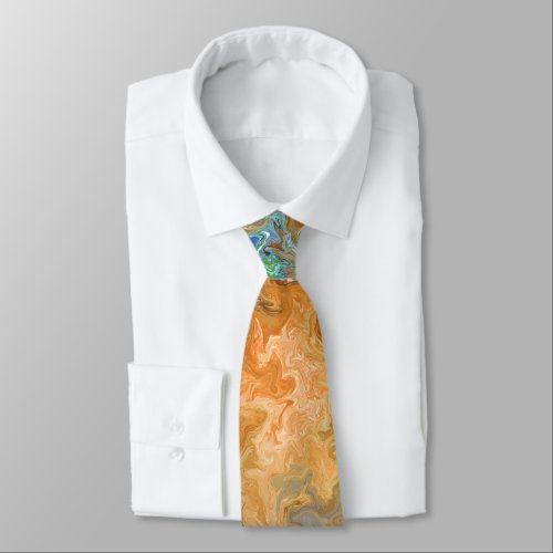 Abstract Neutral Colors Neck Tie
