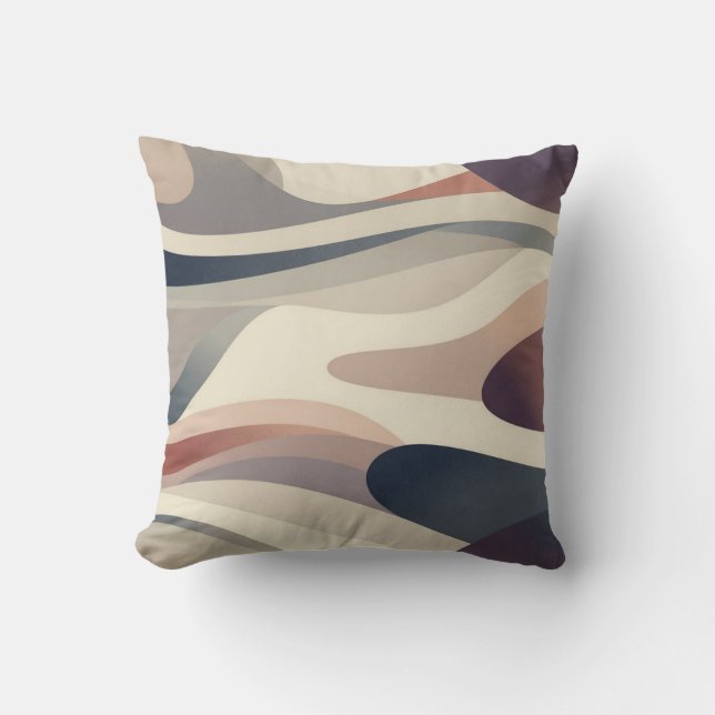 Abstract Neutral Pillow (Front)
