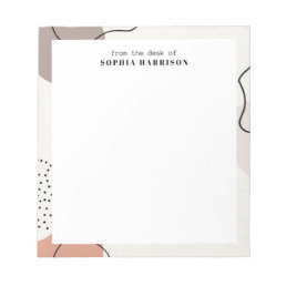 Abstract Neutral Shapes and Lines Notepad