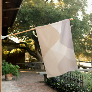 Abstract Neutral Tones House Flag