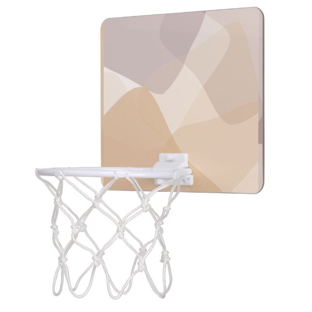 Abstract- Neutral Tones Mini Basketball Hoop (Left)