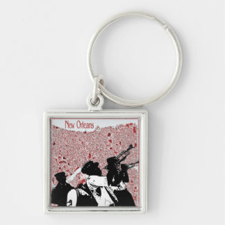 Abstract New Orleans Map Keychain
