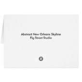 Abstract New Orleans Sunset add text Cards (Back Horizontal)