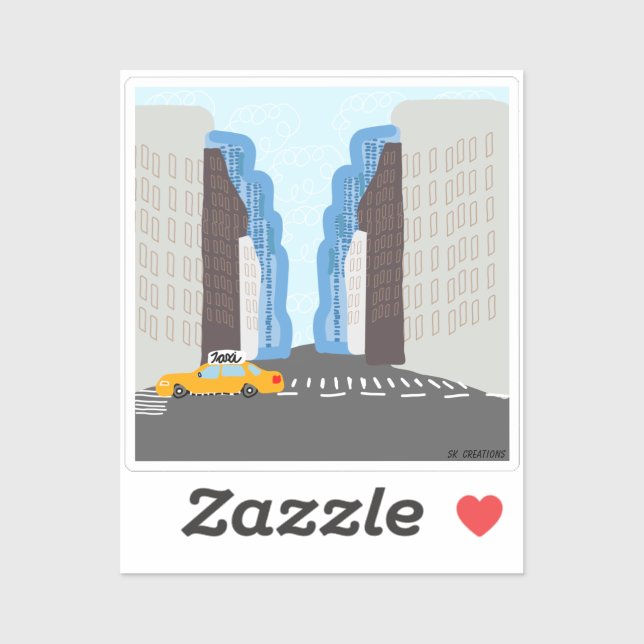  Abstract New York City  Sticker (Sheet)