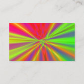 Abstract Night Club Neon Light Show Yellow DJ Business Card (Back)