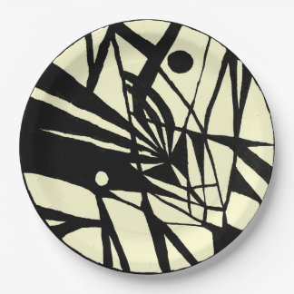 Abstract night & day paper plates