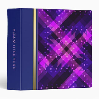 Abstract Night Lights Textile Art Album 3 Ring Binder