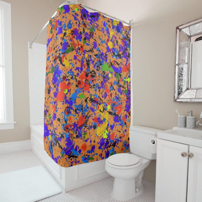 Abstract No. 912 Customizable Shower Curtain (In Situ)