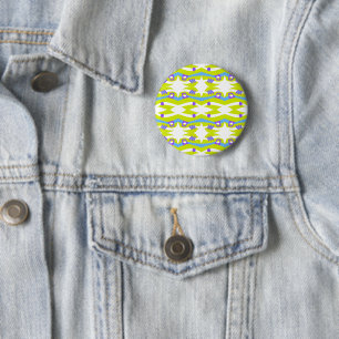 Abstract Noah's Ark Green Purple Blue Button