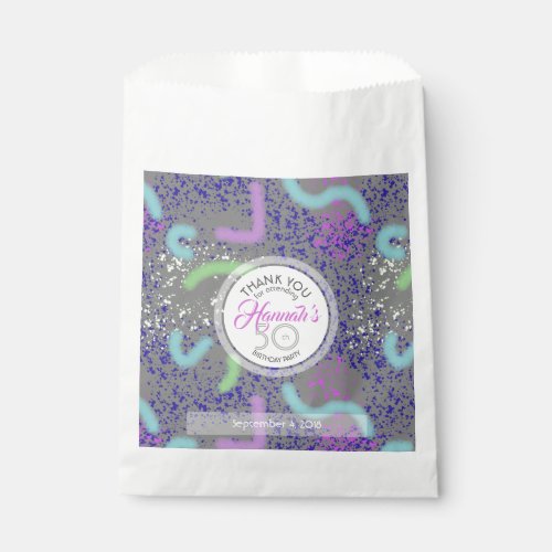 Abstract Noodle 50th Birthday Thank You favor Bag