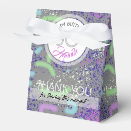 Abstract Noodle 50th Birthday Thank You favor Box