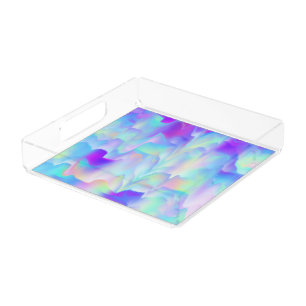 Abstract Northern Lights Acrylic Tray