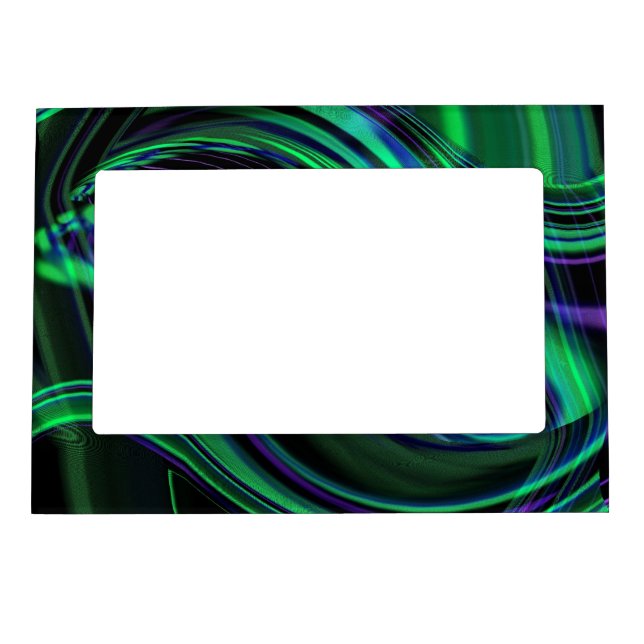 Abstract Northern Lights Photo Frame Magnet (Front)