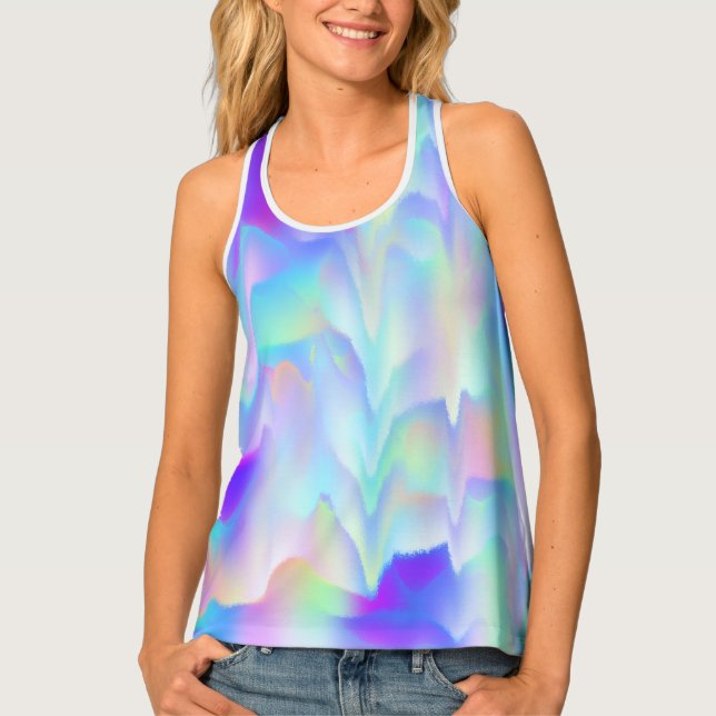 Abstract Northern Lights Tank Top (Front)