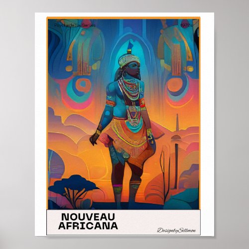 Abstract Nouveau African Poster