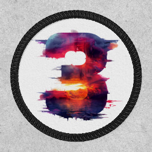Abstract Number "3" Patch
