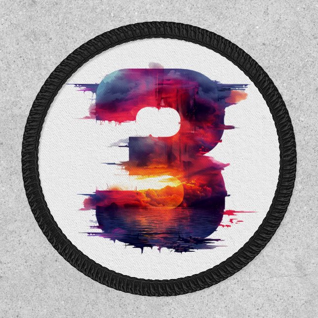 Abstract Number "3" Patch (Front)