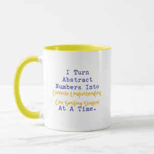 Abstract Numbers Concrete Understanding Math Mug