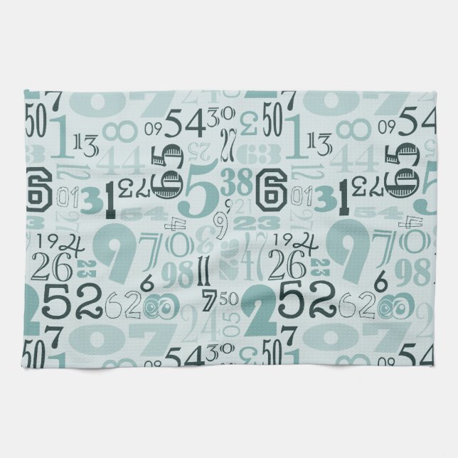 Abstract Numbers Towel (Horizontal)