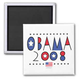 Abstract Obama 2008 Magnet
