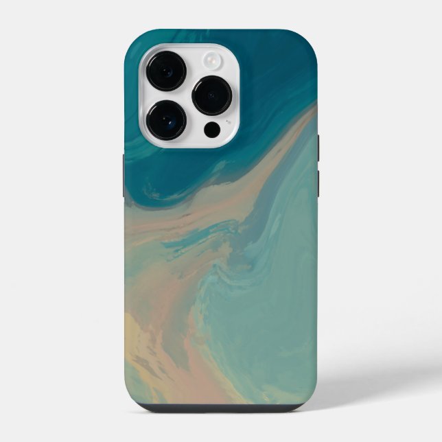 Abstract ocaen marble iphone 14 pro case. case (Back)