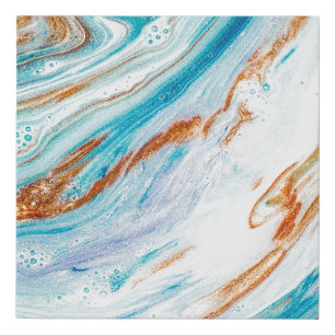 Abstract ocean- ART. Natural Luxury. Style incorpo Faux Canvas Print