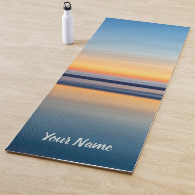 Abstract Ocean Beach Sunset Yoga Mat (In Situ)