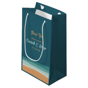 Abstract Ocean Beach Wedding Small Gift Bag