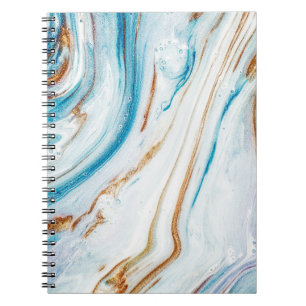 Abstract Ocean Luxury Marble Swirls Notebook