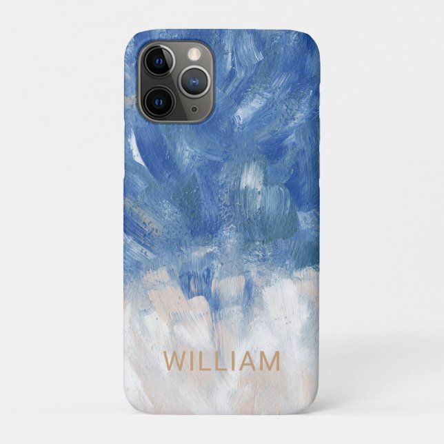 Abstract Ocean Personalized Name   Case-Mate iPhone Case (Back)