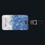 Abstract Ocean Personalized Name  Luggage Tag<br><div class="desc">abstract acrylic ocean background custom name luggage tag</div>