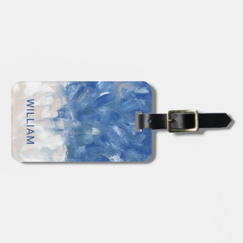 Abstract Ocean Personalized Name  Luggage Tag