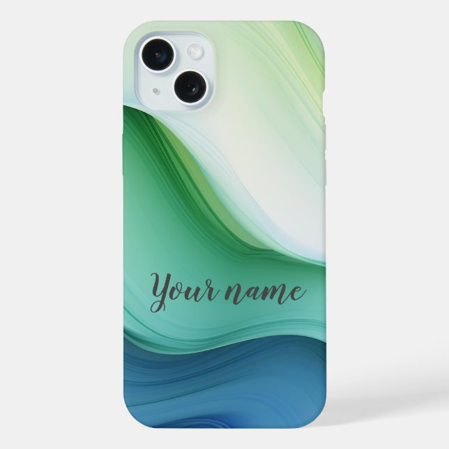 Abstract Ocean Serenity Iphone Case (Back)