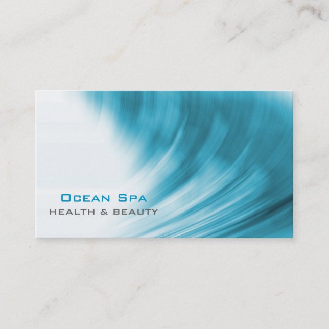 Abstract Ocean Wave Business Card (Front)