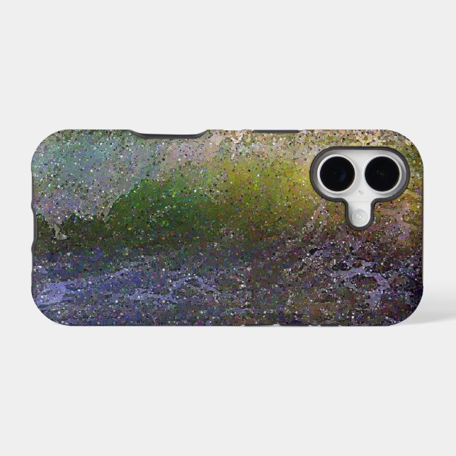 Abstract Ocean Wave Case-Mate iPhone Case (Back (Horizontal))