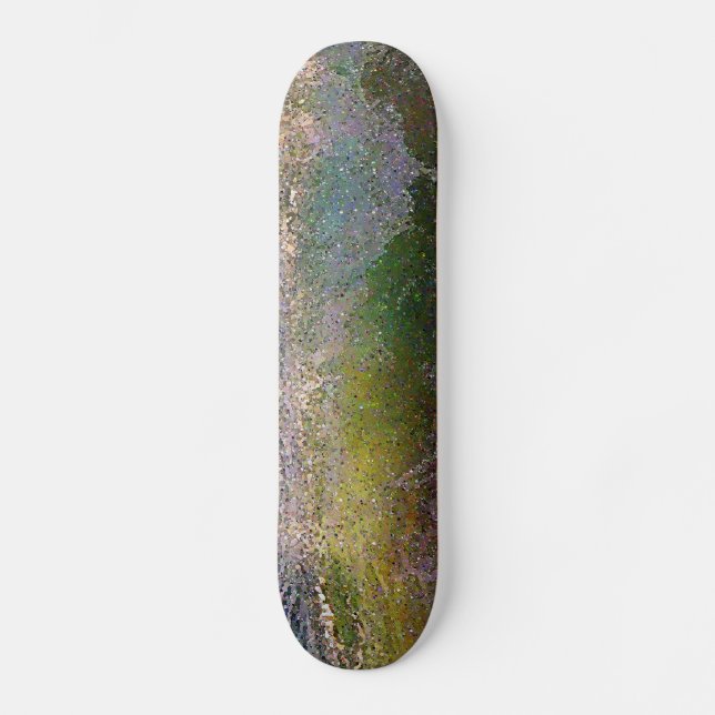 Abstract Ocean Wave Skateboard Deck (Front)