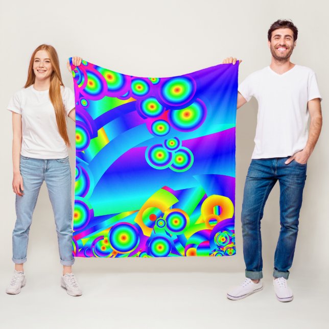Abstract Ocean waves Fleece Blanket (In Situ)