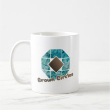 Abstract Octagon with Brown Square and Opposite Ci