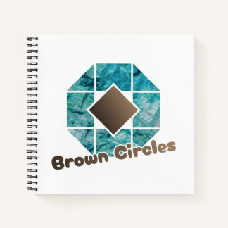 Abstract Octagon with Brown Square and Opposite Ci Notebook