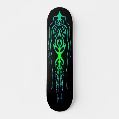 Abstract Octopus Tribal Squid Tattoo Design Skateboard