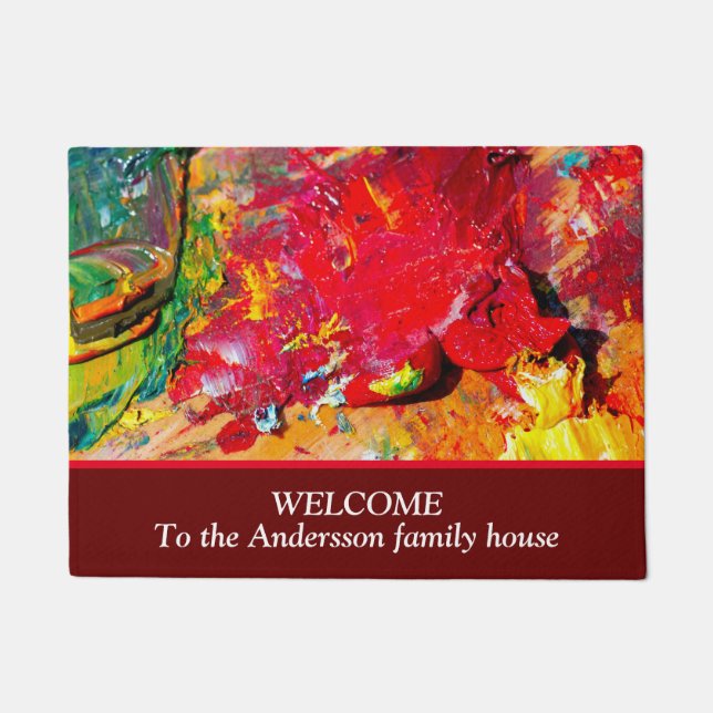 Abstract Of Artist Palette Doormat (Front)