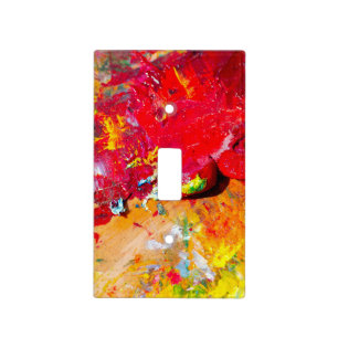 Abstract Of Artist Palette Light Switch Cover