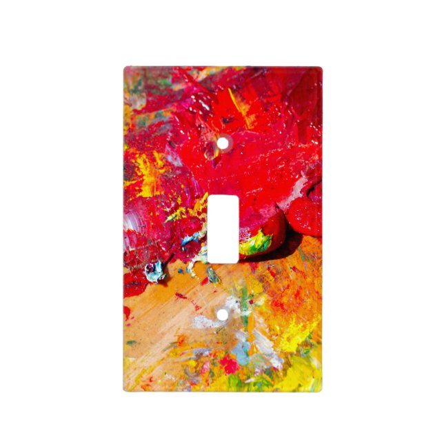 Abstract Of Artist Palette Light Switch Cover (Front)