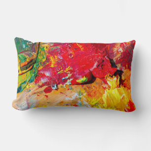 Abstract Of Artist Palette Lumbar Pillow