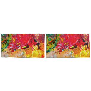 Abstract Of Artist Palette Pillow Case