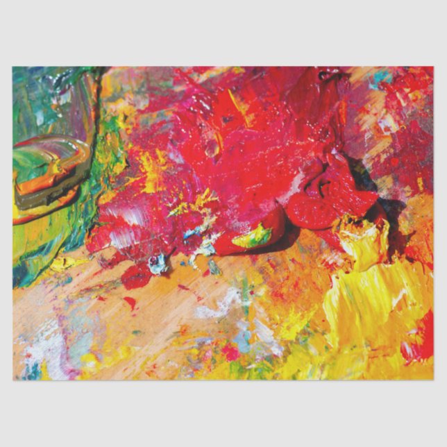 Abstract Of Artist Palette Tissue Paper (Front)