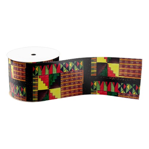 Abstract Of Beautiful Colors Of Africa Grosgrain Ribbon