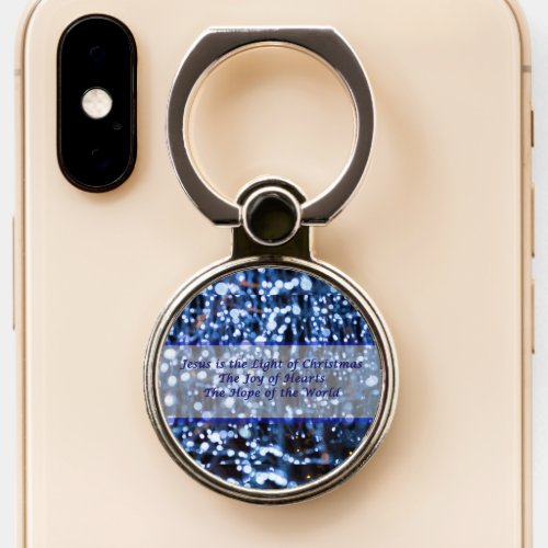 Abstract Of Blue Lights Text Phone Grip