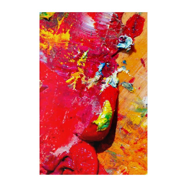 Abstract Of Cheerful Artist Palette Acrylic Print (Front)